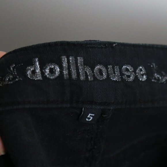 Dollhouse Vintage 80s Classic Straight Leg Jet Black Jeans Pants Size 5 - Picture 3 of 9